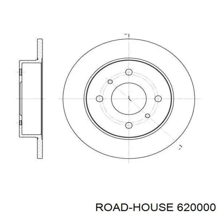 620000 Road House диск тормозной задний