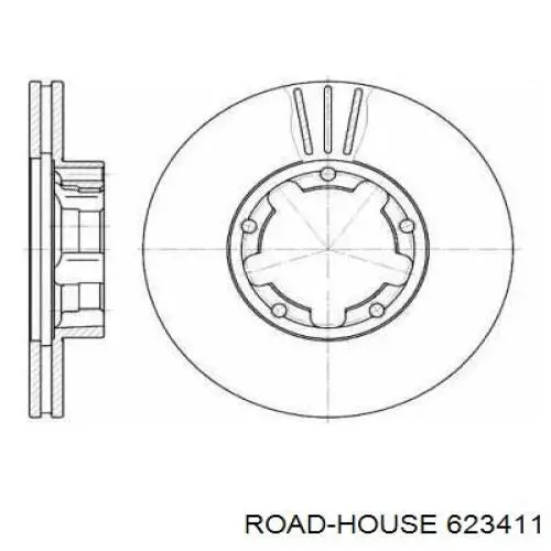 623411 Road House disco do freio dianteiro