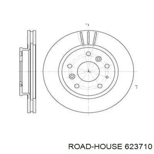 623710 Road House диск тормозной передний