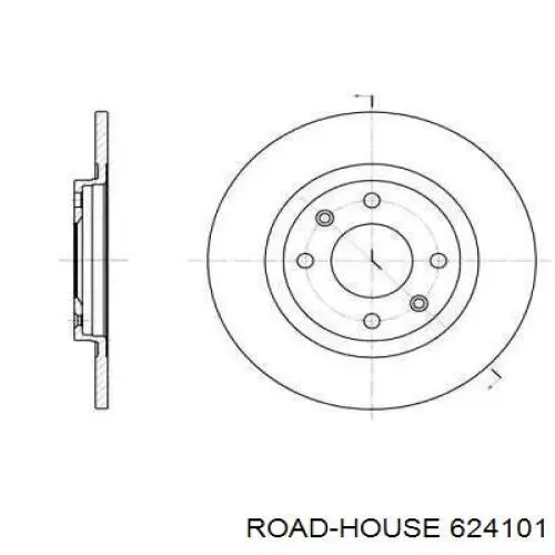 Передние тормозные диски 624101 Road House