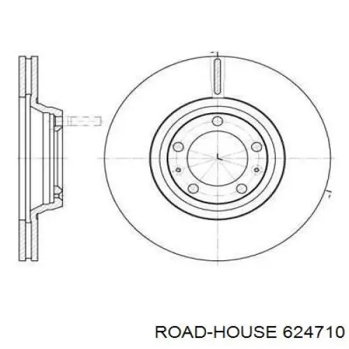 624710 Road House диск тормозной передний
