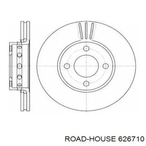 Передние тормозные диски 626710 Road House