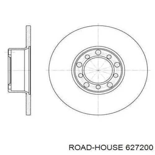 627200 Road House disco do freio dianteiro