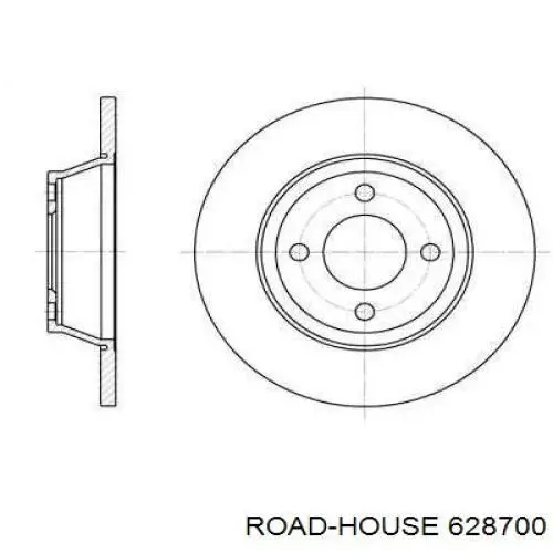 Передние тормозные диски 628700 Road House