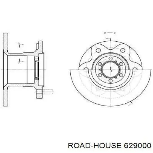 Передние тормозные диски 629000 Road House