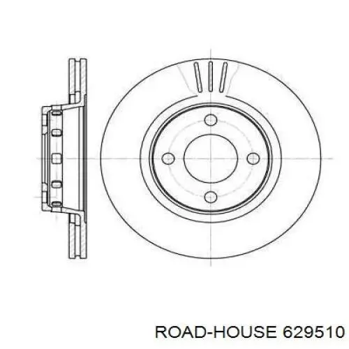 629510 Road House диск тормозной передний