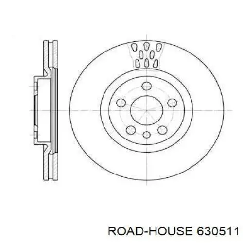 630511 Road House disco do freio dianteiro