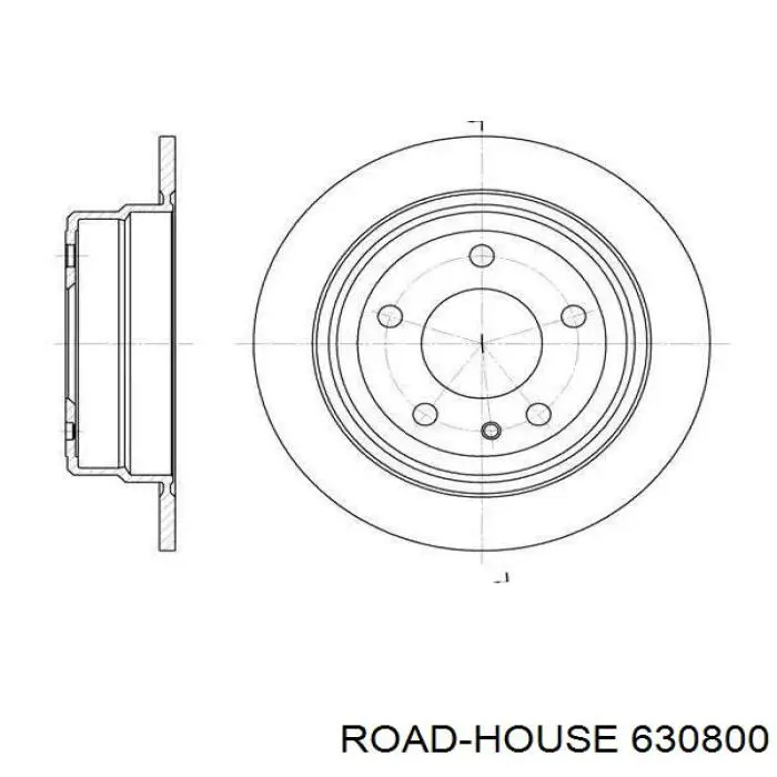 630800 Road House disco do freio traseiro