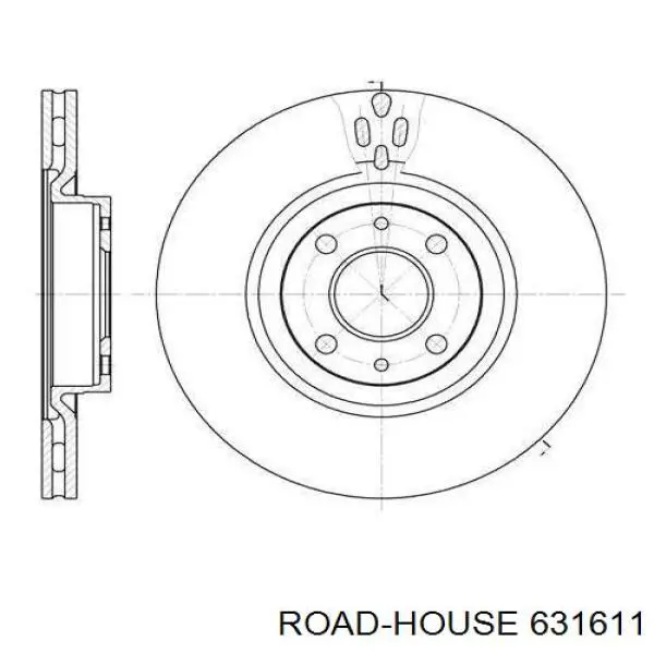 631611 Road House диск тормозной передний