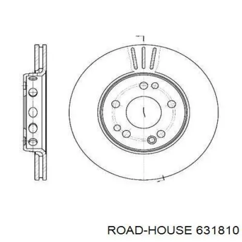 Передние тормозные диски 631810 Road House