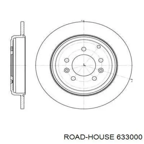 633000 Road House диск тормозной задний