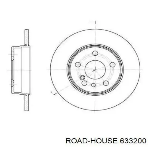 633200 Road House disco do freio traseiro