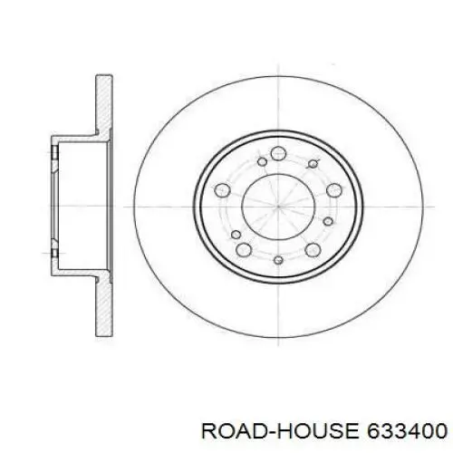 Передние тормозные диски 633400 Road House