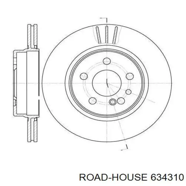 634310 Road House диск тормозной задний