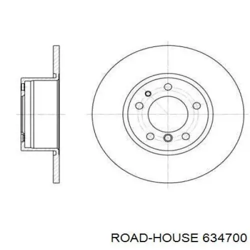 634700 Road House disco do freio dianteiro