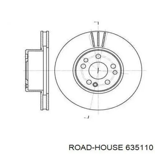 Передние тормозные диски 635110 Road House