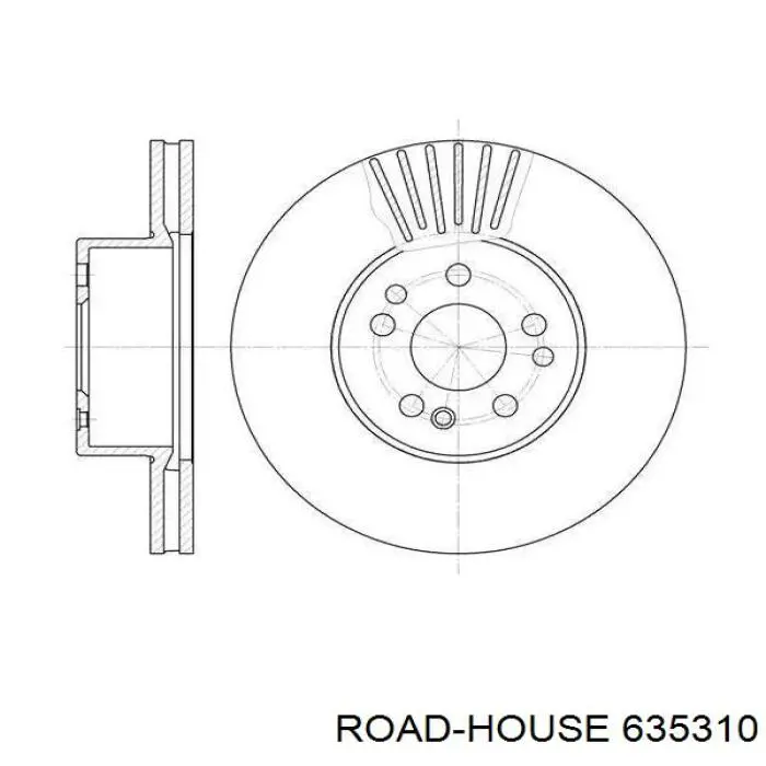 635310 Road House диск тормозной передний