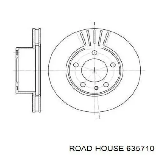 Передние тормозные диски 635710 Road House