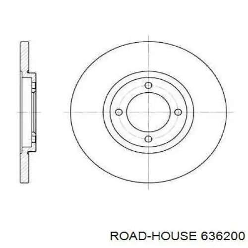 Передние тормозные диски 636200 Road House