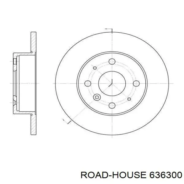 636300 Road House диск тормозной передний