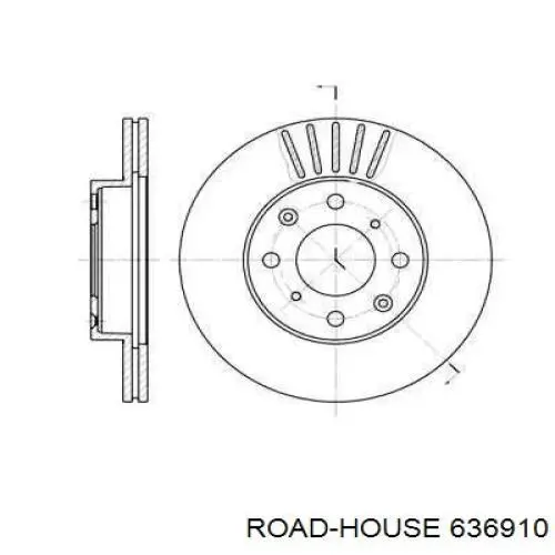 Передние тормозные диски 636910 Road House