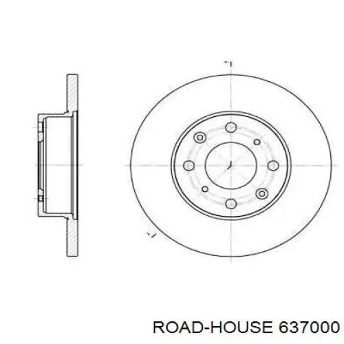 Передние тормозные диски 637000 Road House