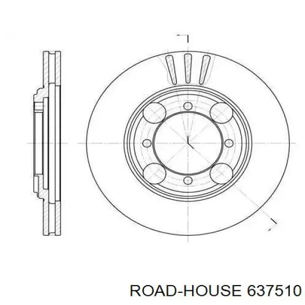 637510 Road House диск тормозной передний