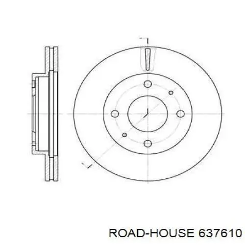 637610 Road House диск тормозной передний