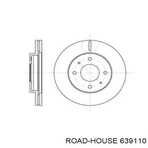 639110 Road House disco do freio dianteiro