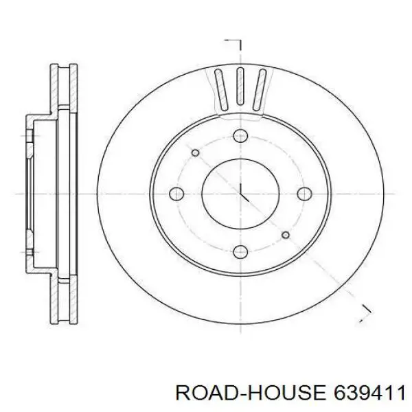 639411 Road House диск тормозной передний