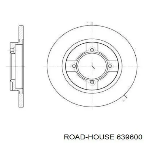 Передние тормозные диски 639600 Road House