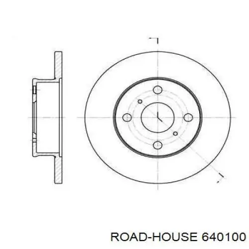 640100 Road House disco do freio dianteiro