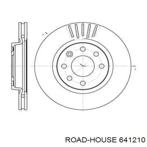 641210 Road House диск тормозной передний