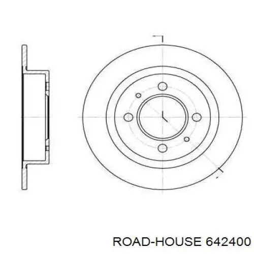 642400 Road House диск тормозной задний