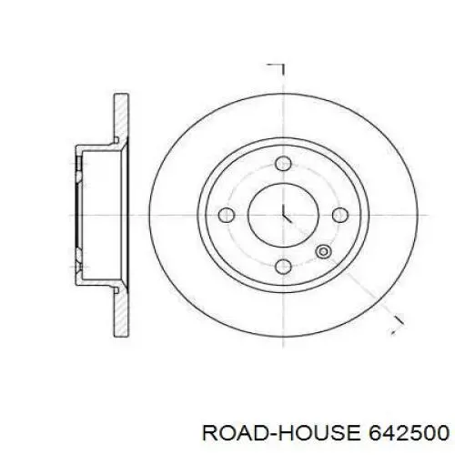 642500 Road House диск тормозной передний