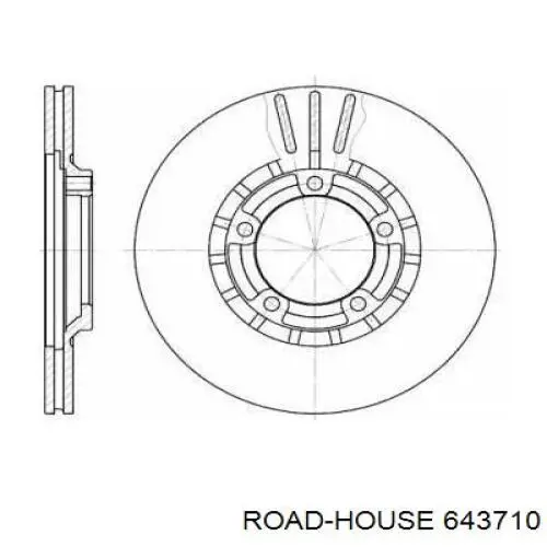 Передние тормозные диски 643710 Road House