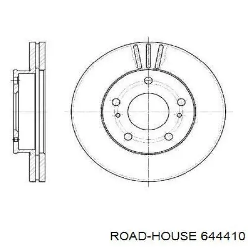 Передние тормозные диски 644410 Road House