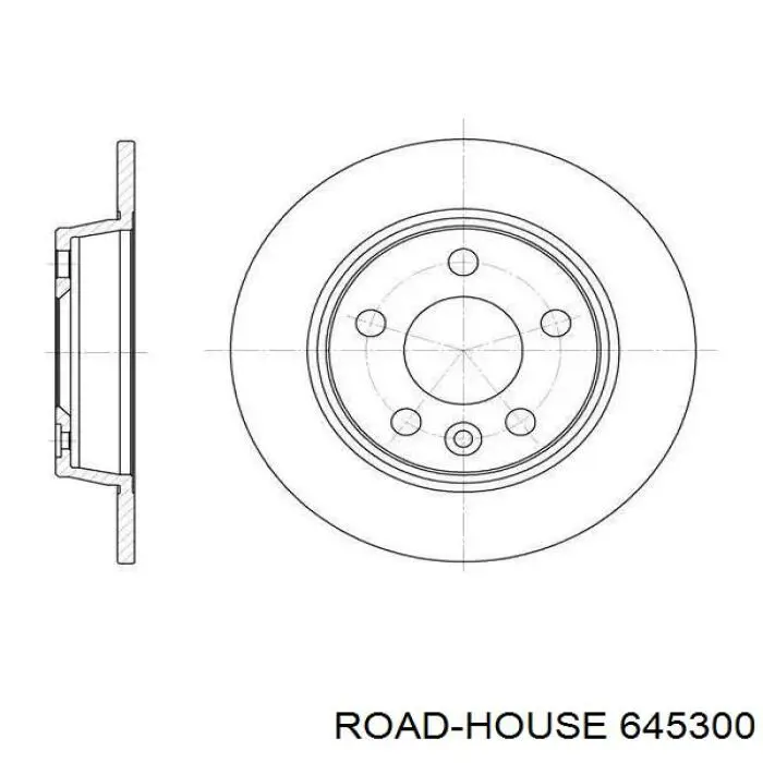 645300 Road House диск тормозной задний