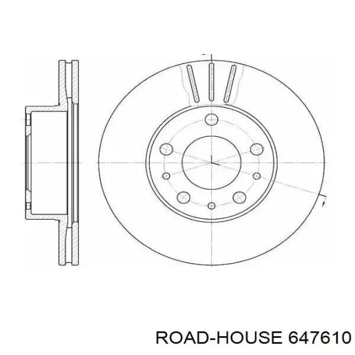 Передние тормозные диски 647610 Road House