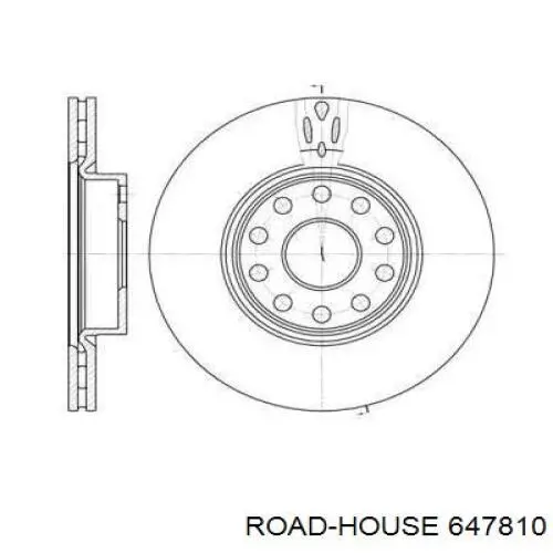647810 Road House диск тормозной передний
