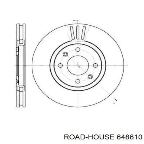 Диск гальмівний передній 648610 Road House