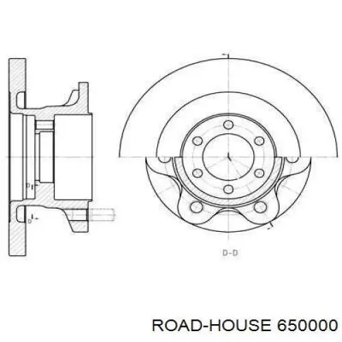650000 Road House диск тормозной передний