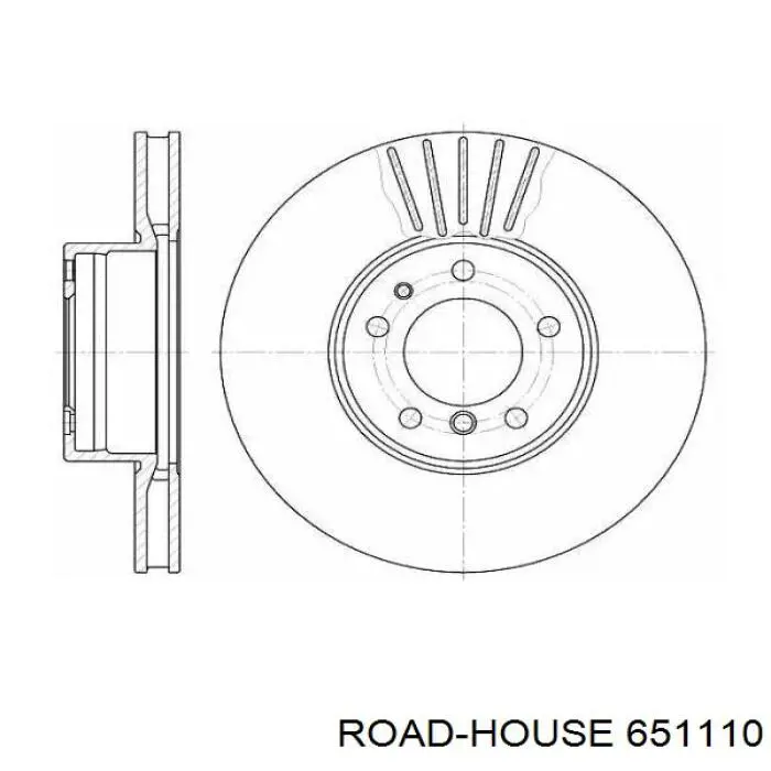 651110 Road House диск тормозной передний
