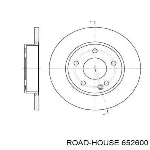 652600 Road House диск тормозной передний