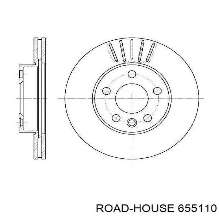 Передние тормозные диски 655110 Road House