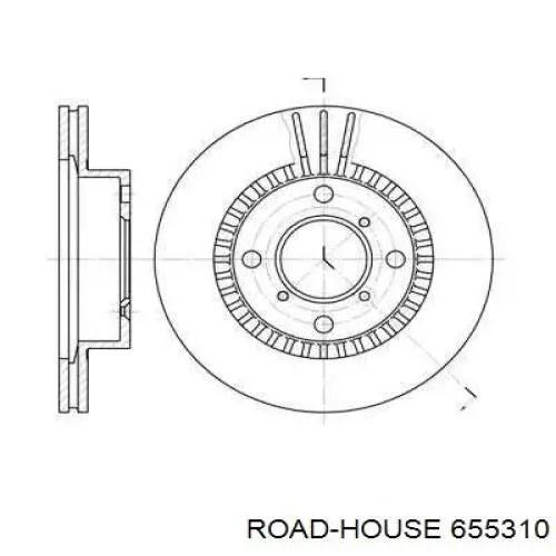 Передние тормозные диски 655310 Road House