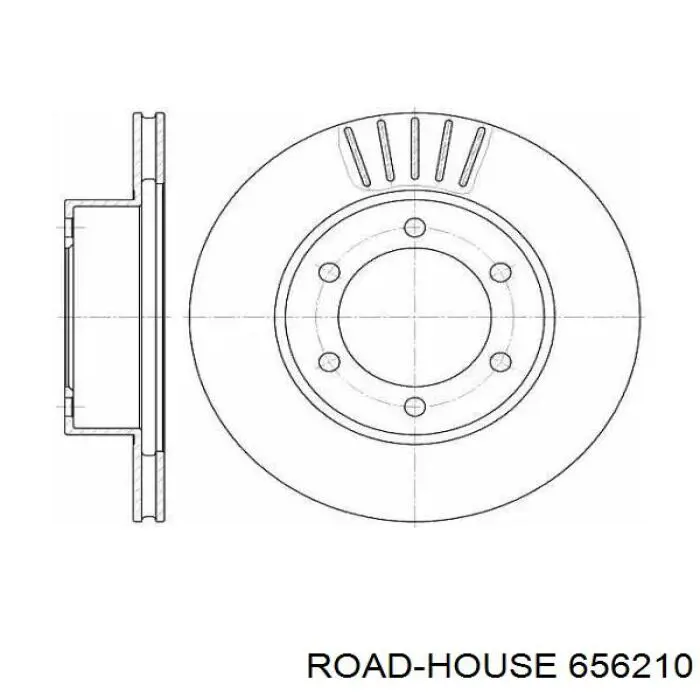 Передние тормозные диски 656210 Road House