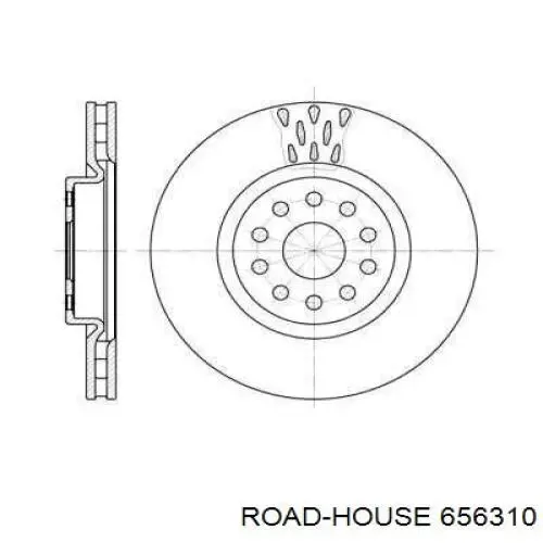 Передние тормозные диски 656310 Road House