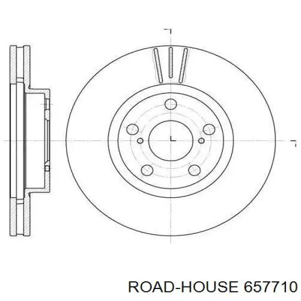 657710 Road House диск тормозной передний