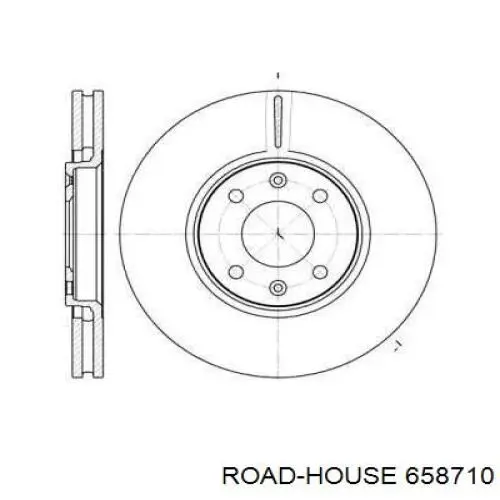 Передние тормозные диски 658710 Road House